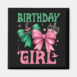 Birthday Girl Nk And Green Birthday Witch Women Gi Magnet