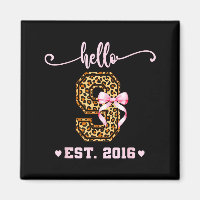 Birthday Girl Nk Coquette Bow Hello 9 Year Old Aes