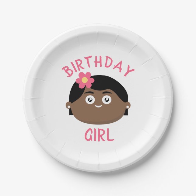 Birthday Girl Paper Plate (Front)