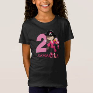 Birthday GIRL ParrotParty Pirate 2nd Name  T-Shirt