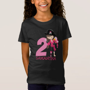 Birthday GIRL ParrotParty Pirate 2nd Name T-Shirt
