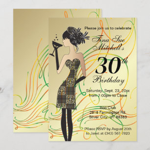 Birthday Girl Party Celebration Invitation