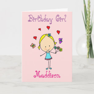 Birthday Girl Personalised Card