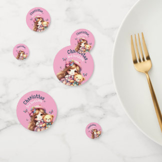 Birthday girl Personalised Paper Plate Confetti