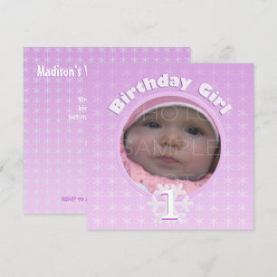 Birthday Girl Photo Winter Onederland Invitation