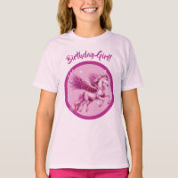 "Birthday Girl!" Pink Pegasus Fantasy Design
