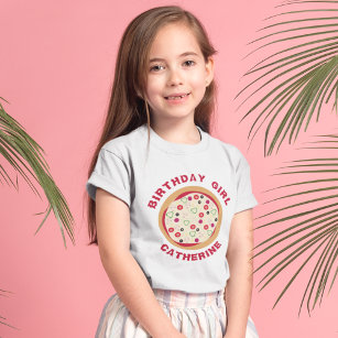 Birthday Girl Pizza Party Name T-Shirt