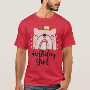 Birthday Girl Rainbow Fo Cute Bday Party Girls Kid T-Shirt