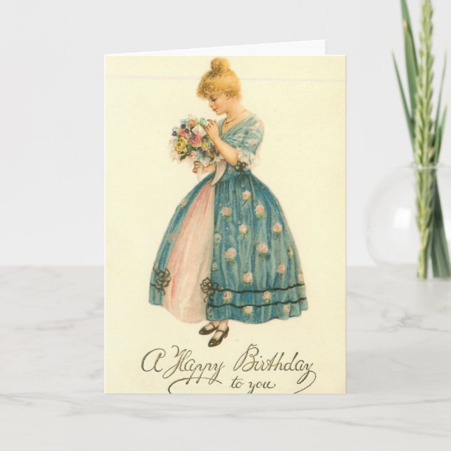 Birthday Girl Roses Card (Front)