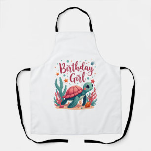 Birthday Girl Sea Turtle Theme Birthday Party Ocea Apron