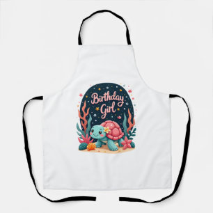Birthday Girl Sea Turtle Theme Birthday Party Ocea Apron