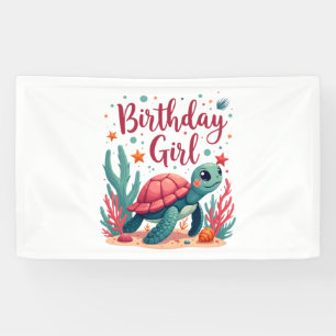 Birthday Girl Sea Turtle Theme Birthday Party Ocea Banner