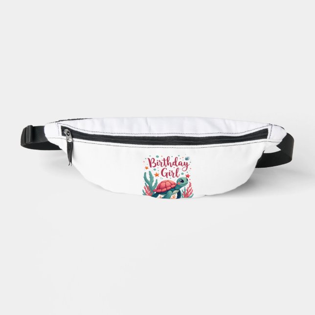 Birthday Girl Sea Turtle Theme Birthday Party Ocea Bum Bags (Front)