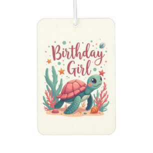 Birthday Girl Sea Turtle Theme Birthday Party Ocea Car Air Freshener