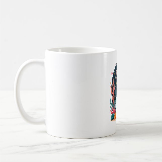 Birthday Girl Sea Turtle Theme Birthday Party Ocea Coffee Mug (Left)