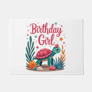Birthday Girl Sea Turtle Theme Birthday Party Ocea Doormat