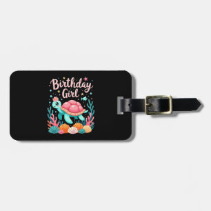 Birthday Girl Sea Turtle Theme Birthday Party Ocea Luggage Tag