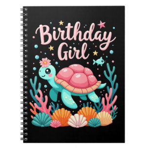 Birthday Girl Sea Turtle Theme Birthday Party Ocea Notebook