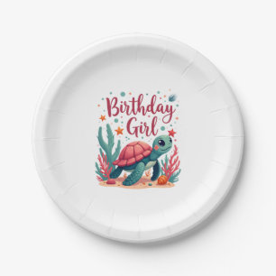 Birthday Girl Sea Turtle Theme Birthday Party Ocea Paper Plate