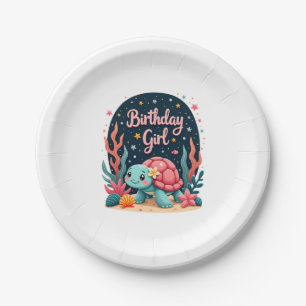 Birthday Girl Sea Turtle Theme Birthday Party Ocea Paper Plate