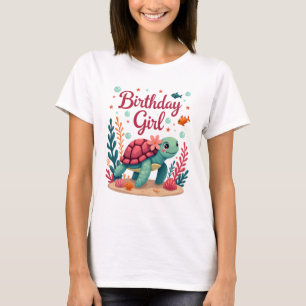Birthday Girl Sea Turtle Theme Birthday Party Ocea T-Shirt