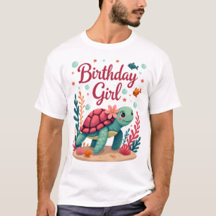 Birthday Girl Sea Turtle Theme Birthday Party Ocea T-Shirt