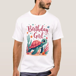 Birthday Girl Sea Turtle Theme Birthday Party Ocea T-Shirt