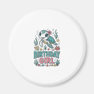 Birthday Girl Sea Turtle Vintage Engraving Shirt_1 Magnet