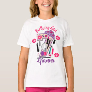 Birthday Girl Seven 7   Spa Make up    T-Shirt