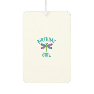 Birthday girl shirt Dragonfly birthday party tee s Car Air Freshener