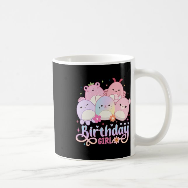 Birthday Girl Squish Squad Mallow Girls Cute Kids  Coffee Mug (Right)