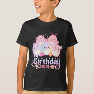 Birthday Girl Squish Squad Mallow Girls Cute Kids  T-Shirt