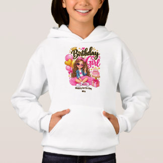 Birthday Girl T-Shirt Cute Pink & Gold Birthday