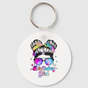 Birthday Girl Tie Dye Birthday Shirts For Women Gi Key Ring