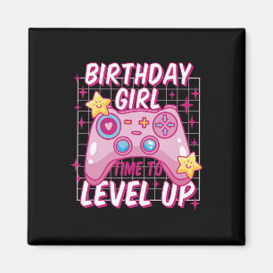 Birthday Girl Time to Level Up Video Game Birthday Magnet