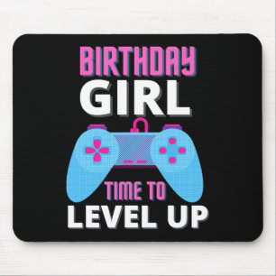 Birthday Girl Time To Level Up Video Game Birthday Mouse Mat