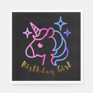 Birthday Girl unicorn unicorn unicorn gift Napkin