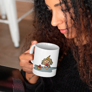 Birthday Girl With A Gift Coffee Mug