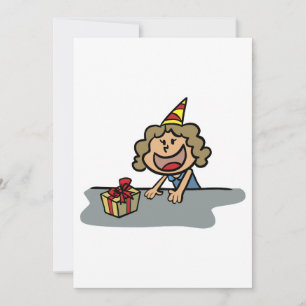 Birthday Girl With A Gift Invitation