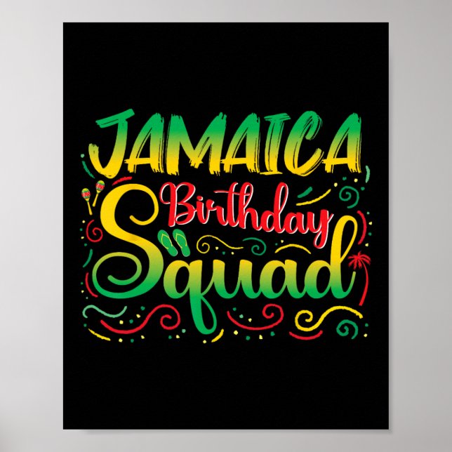 Birthday Girls Jamaica Squad Trip 2025 Party Outfi Poster (Front)