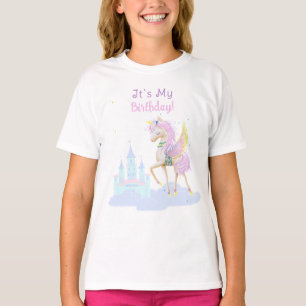 Birthday Girls' T-Shirts with an adorable unicorn.
