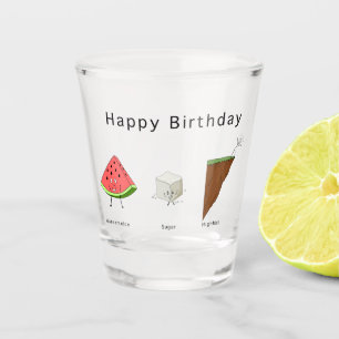 Birthday glass watermelon sugar high shot glass