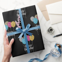 Birthday Glitter Balloons Pattern