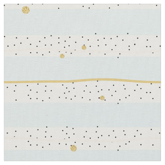 Birthday Glitter Polka Dot Modern Stripes Fabric (Close Up)