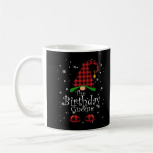 Birthday Gnome Buffalo Plaid Matching Family Chris Coffee Mug