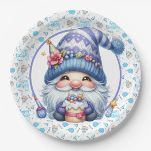 Birthday Gnome Paper Plate