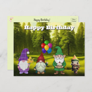Birthday Gnome Postcard