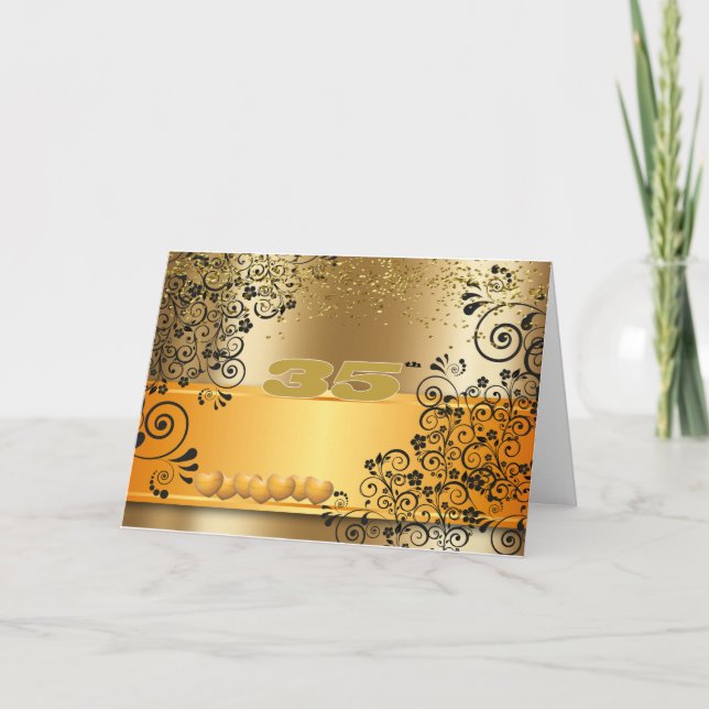 Birthday gold 35 card (Front)