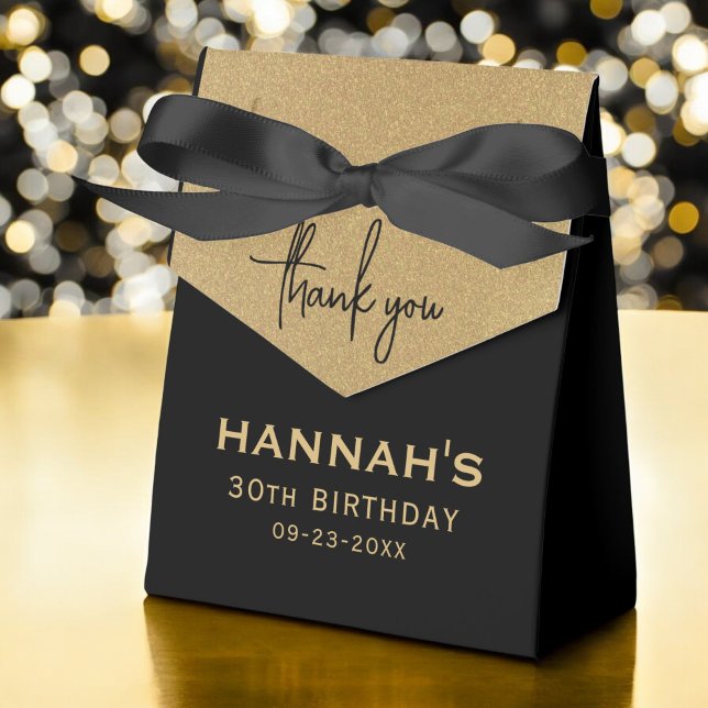 Birthday Gold Foil Name Script Thank You Favour Box (Creator Uploaded)