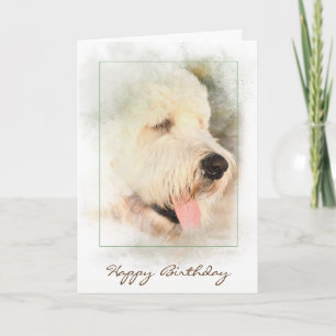 birthday-golden doodle in frame card